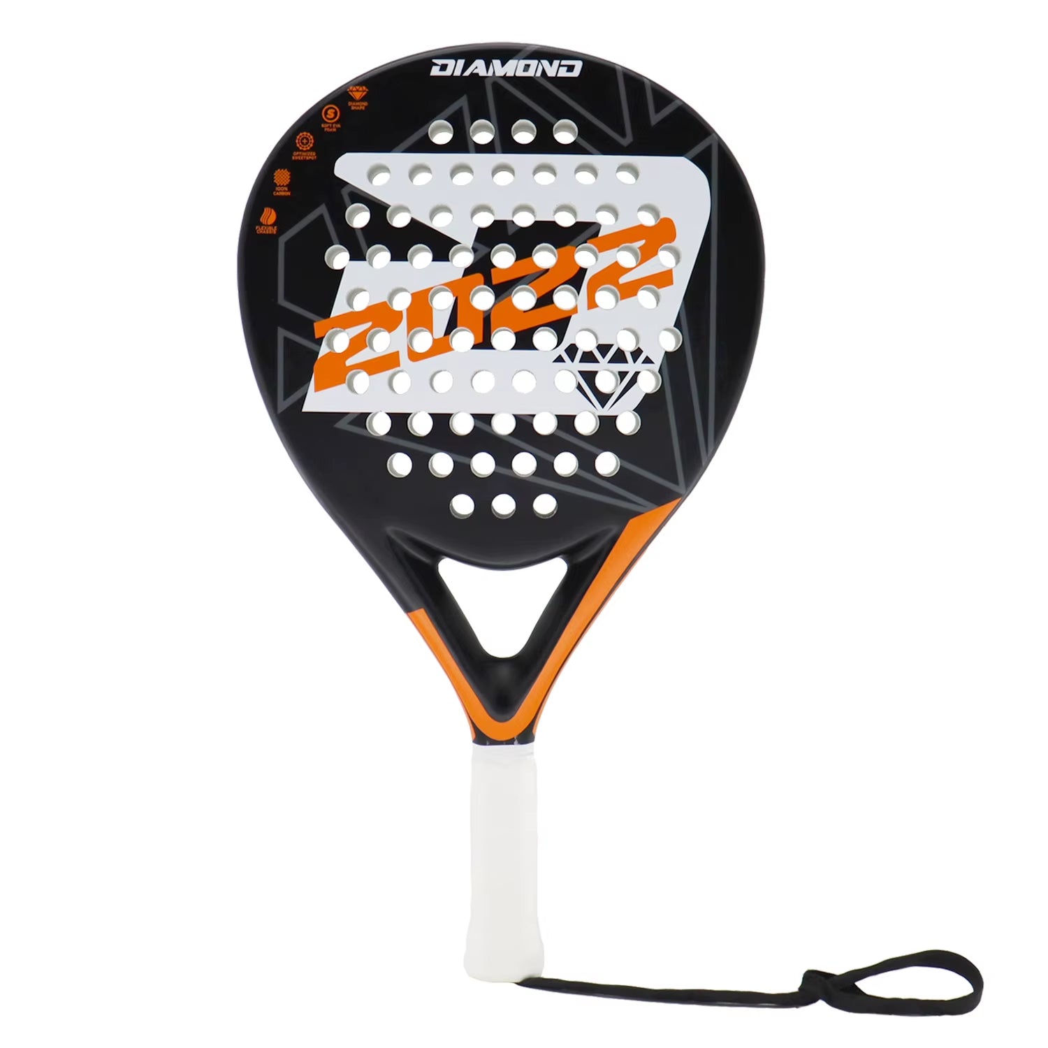 2022 Padel Racket Pro Tennis Padel Paddle Racket Full Carbon Diamond Shape High Blance for Advanced Plays EVA SOFT Padel Balls