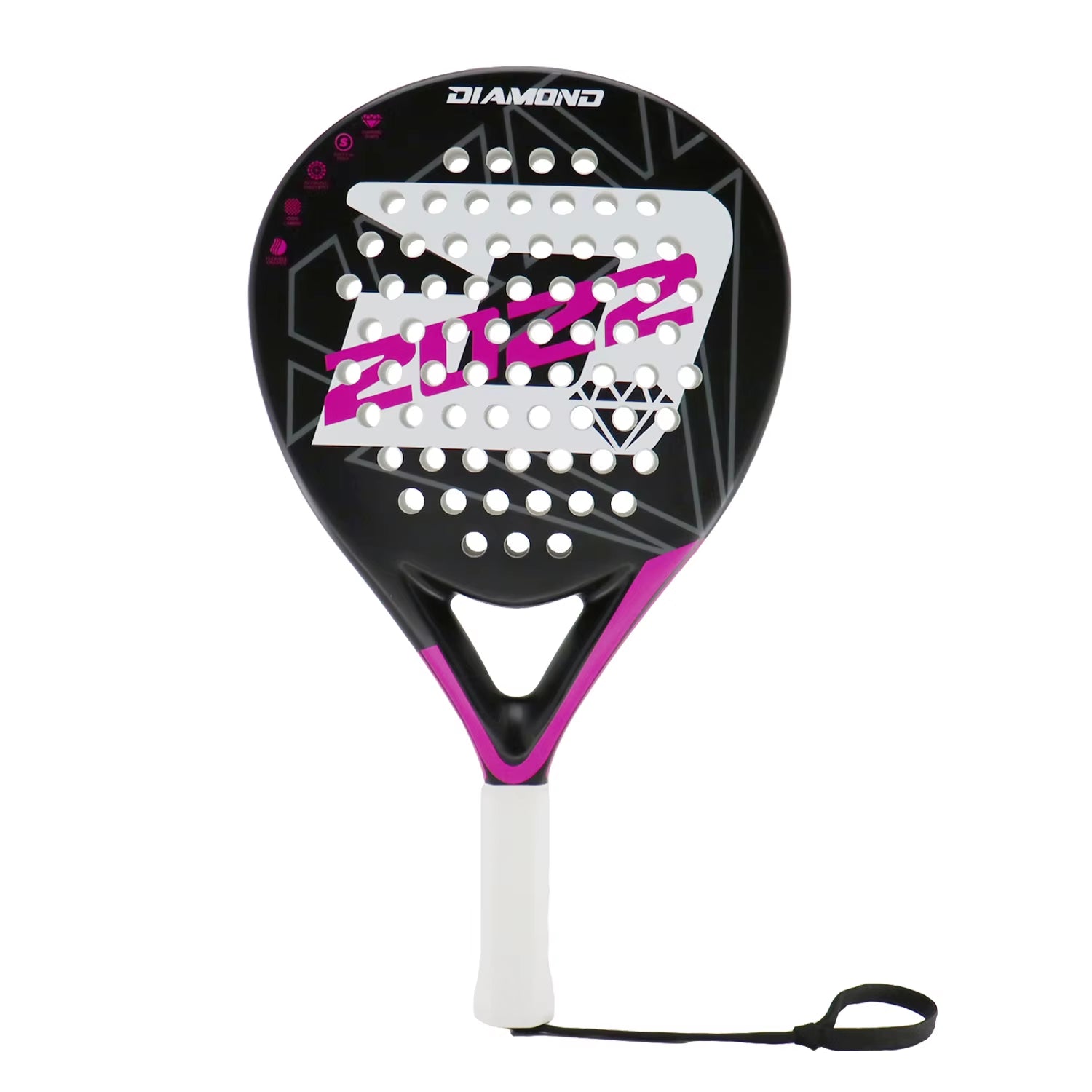 2022 Padel Racket Pro Tennis Padel Paddle Racket Full Carbon Diamond Shape High Blance for Advanced Plays EVA SOFT Padel Balls