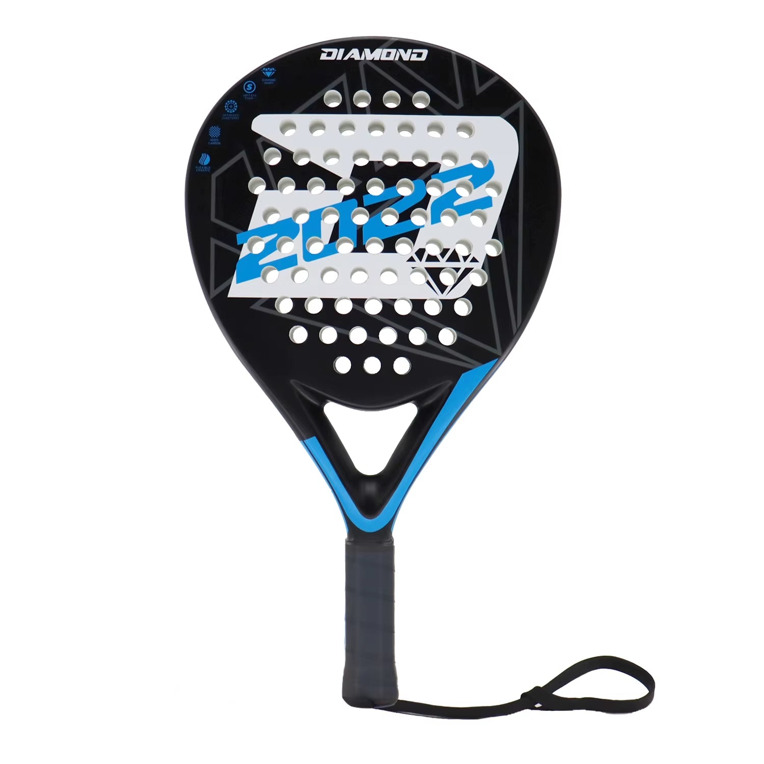 2022 Padel Racket Pro Tennis Padel Paddle Racket Full Carbon Diamond Shape High Blance for Advanced Plays EVA SOFT Padel Balls