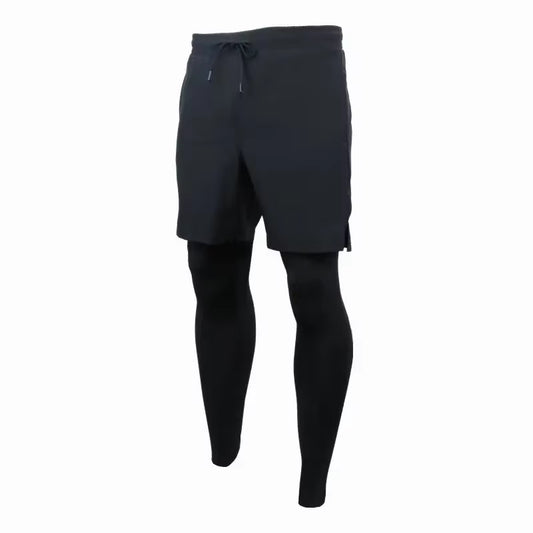 Two-Piece Illusion Men'S Sports Trousers Quick Dry Elastic Basketball Training Pants Summer Thin Fitness Running Casual Pants